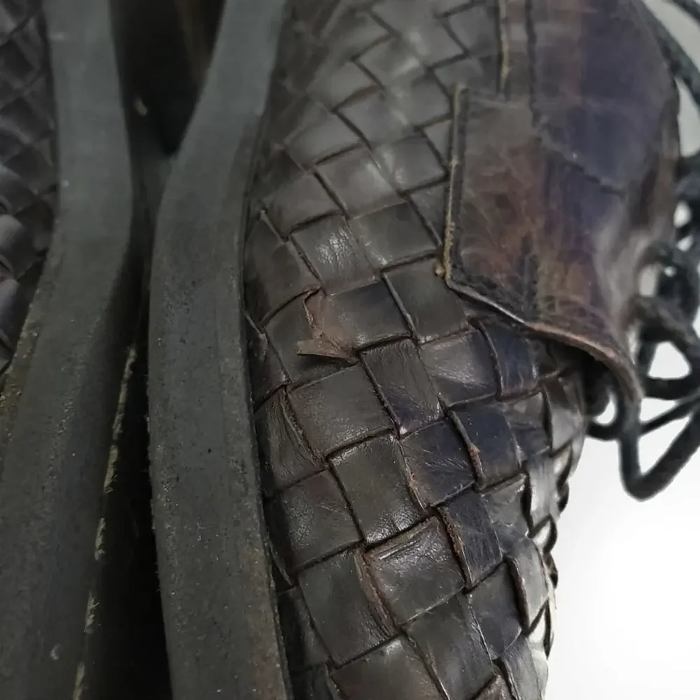Vtg Bragano by Cole Haan | Woven Leather Lace Up Loafer Oxfords